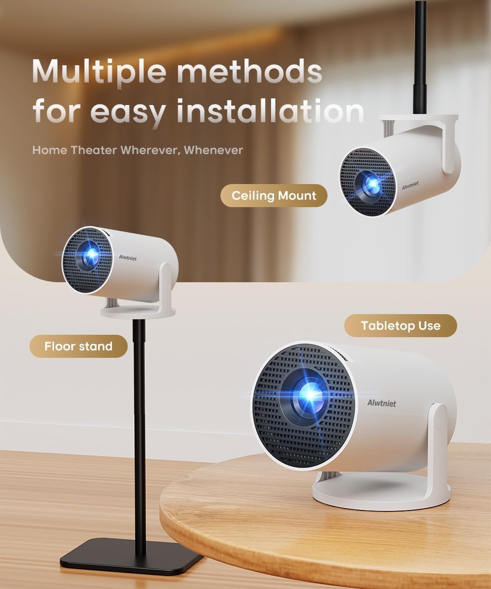 Mini Round Projector 4K Ultra HD