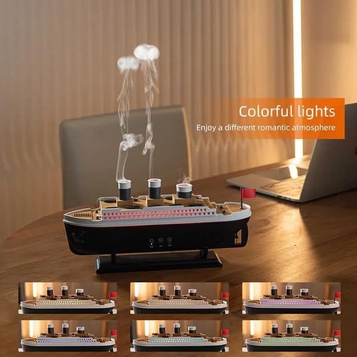 Humidificador con forma de barco Titanic